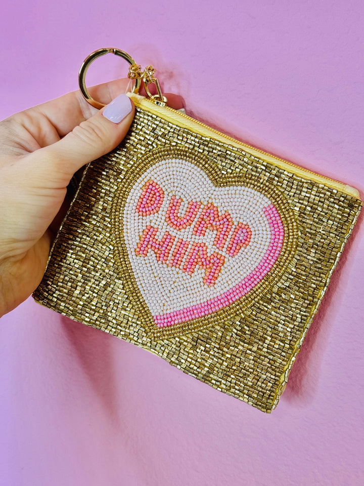 Dump Him Seed Bead Bag