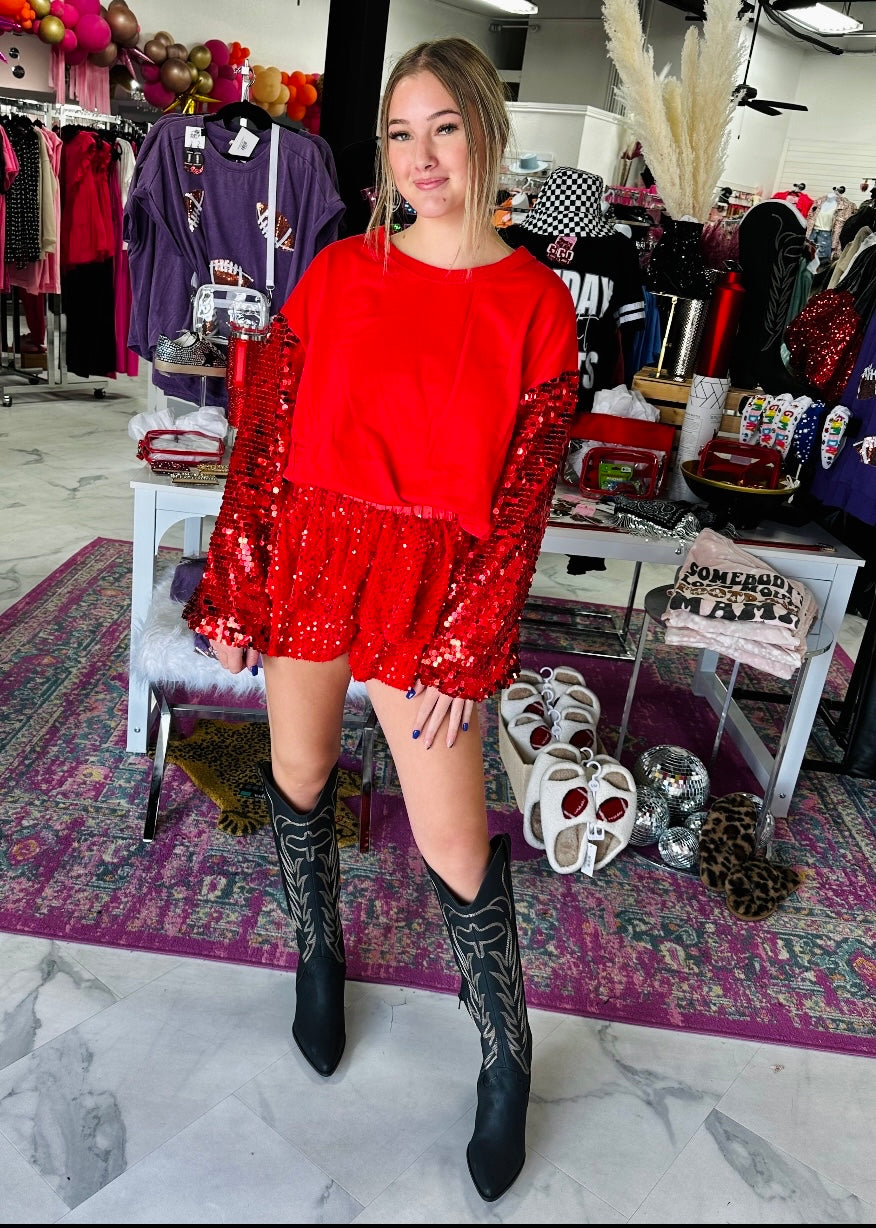 Raider Sequin Ruffle Skort