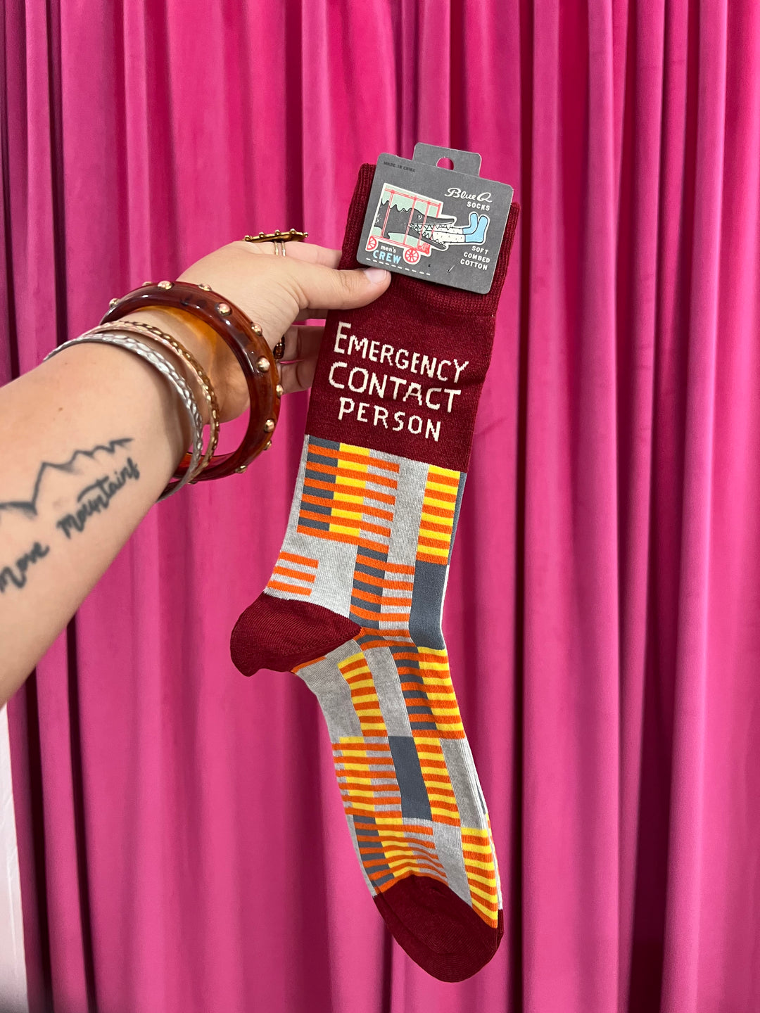 Emergency Contact Men's Socks