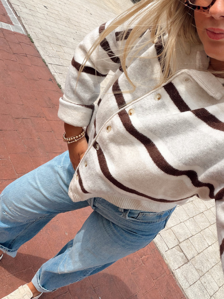 Nantucket Stripe Cardigan
