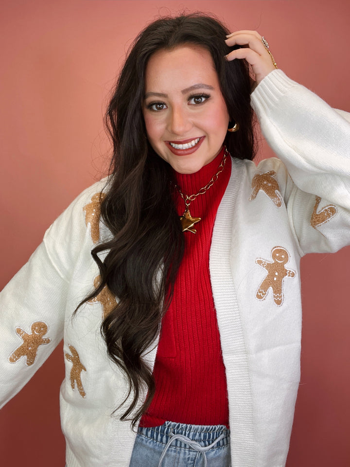 Gingerbread Man Cardigan