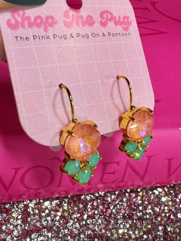 Tequila Sunrise Coral Earrings