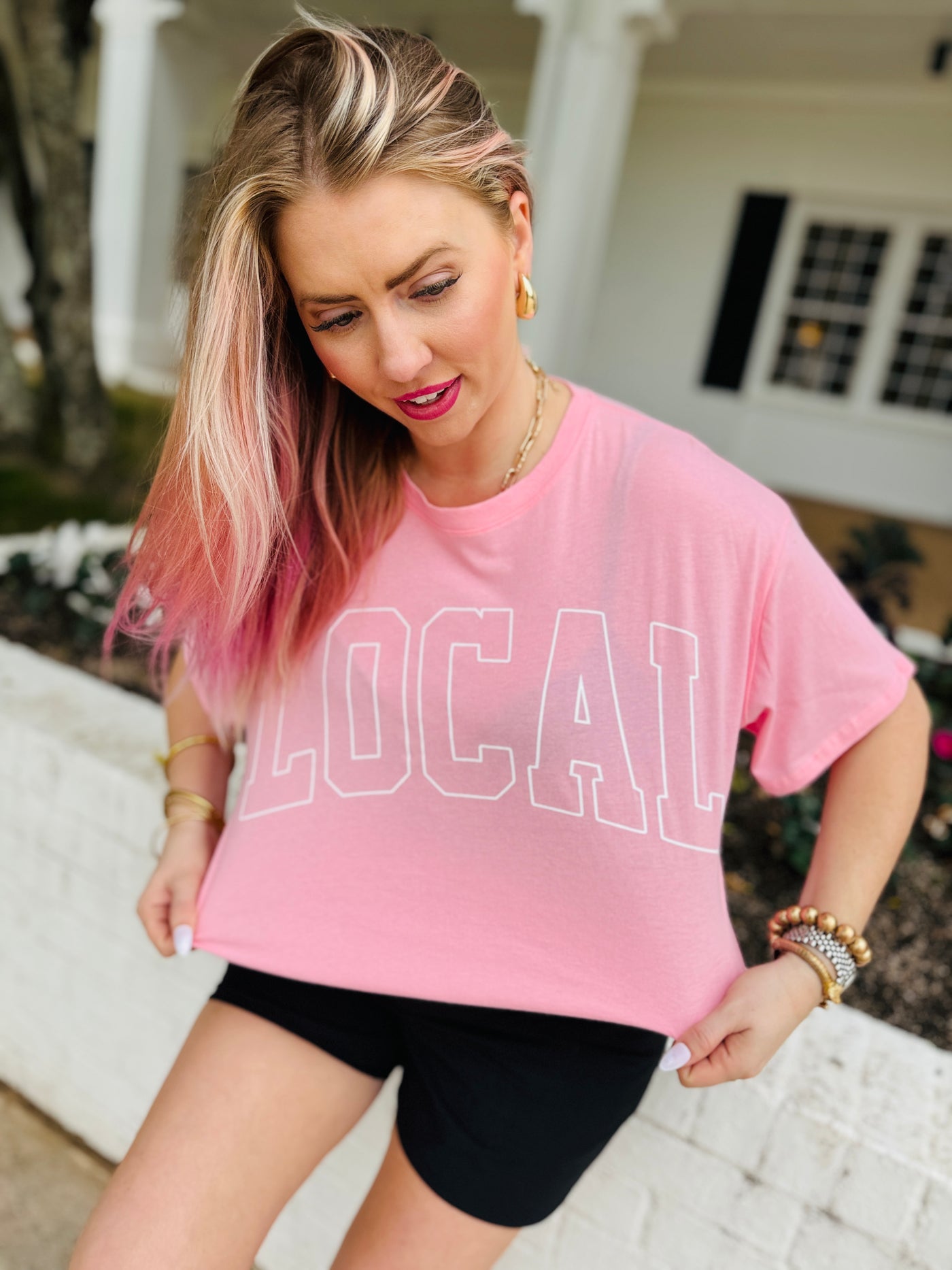 Local Oversized Pink Tee
