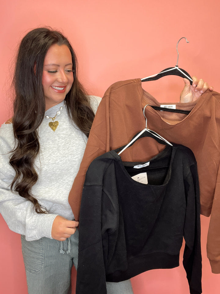Hannah Off-Shoulder Sweatshirt