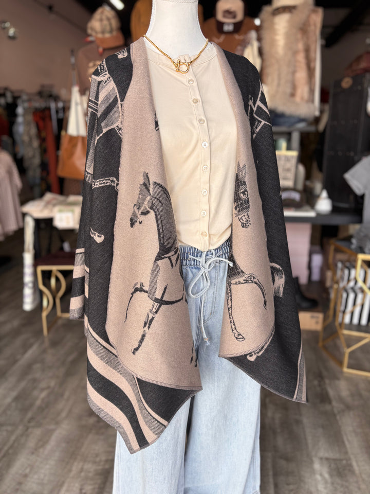 Ellie The Horse Blanket Shawl Wrap Scarf