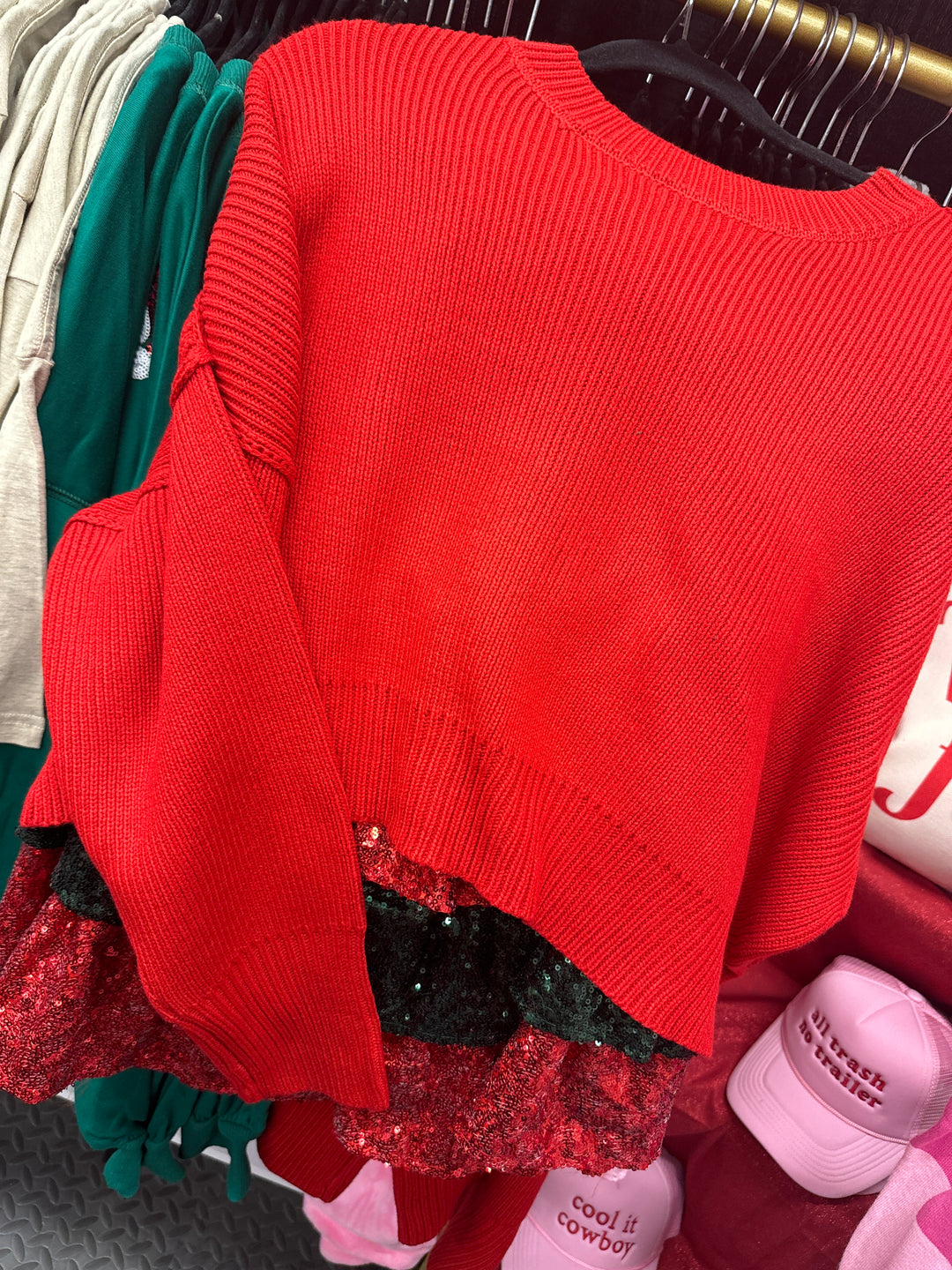The Allyson Red Sweater
