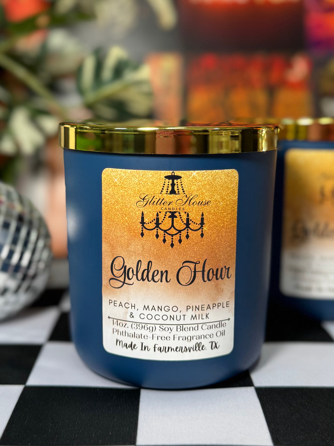 Glitter House Candles 14oz Matte Navy Candle