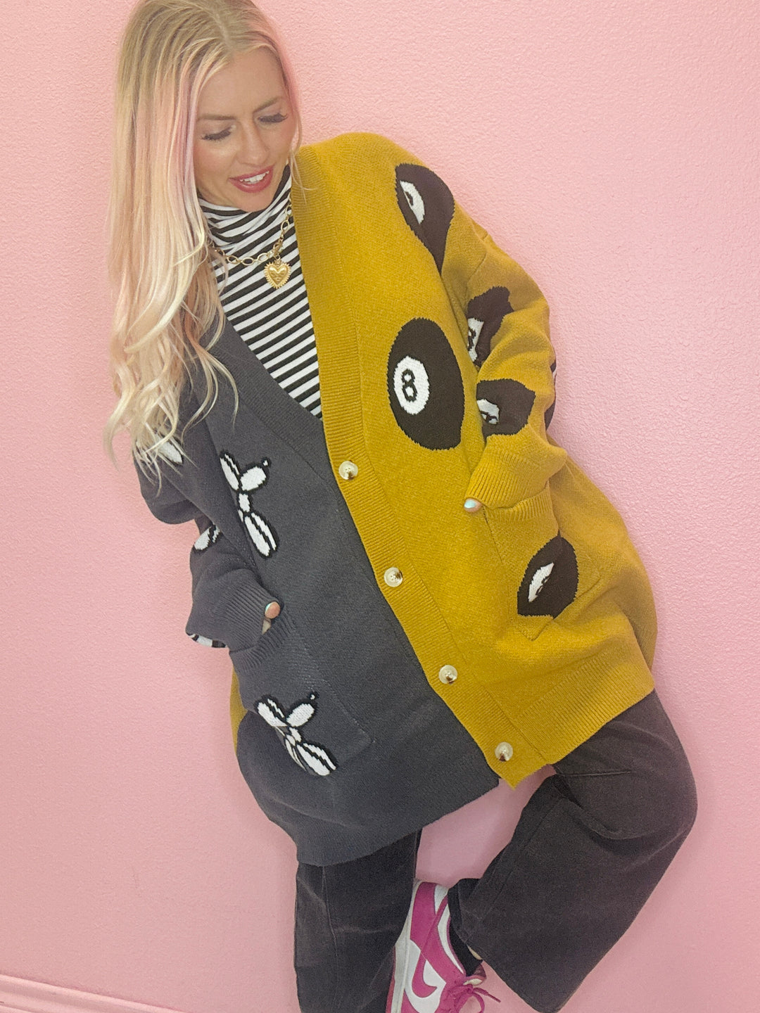 8 Ball & Balloon Dog Cardigan