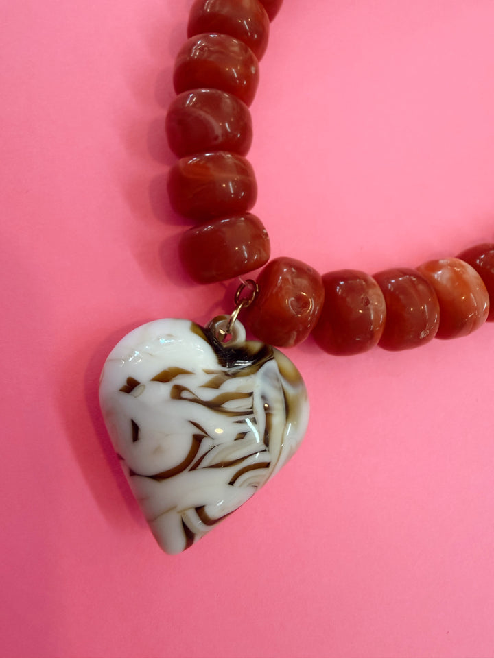 Chelsea Mocha Heart Necklace
