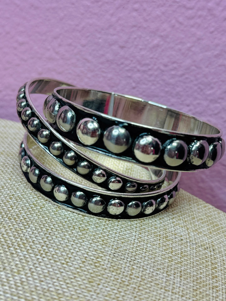 Western Bubble 3 Bangle Bracelet Set