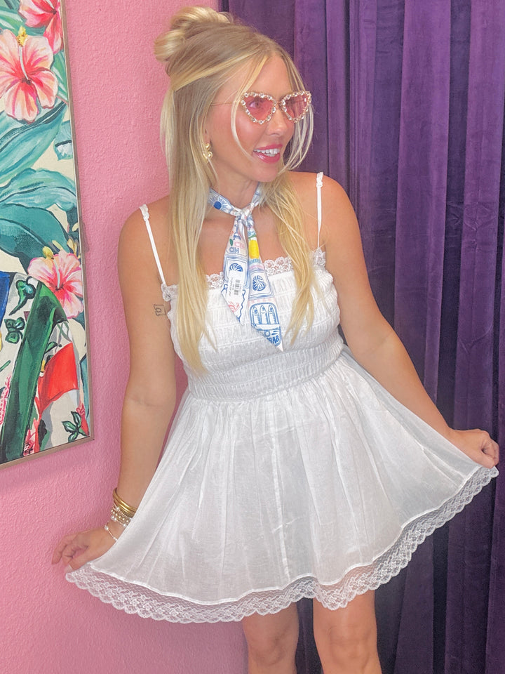 The Daisy Daydream Lace Trim Romper