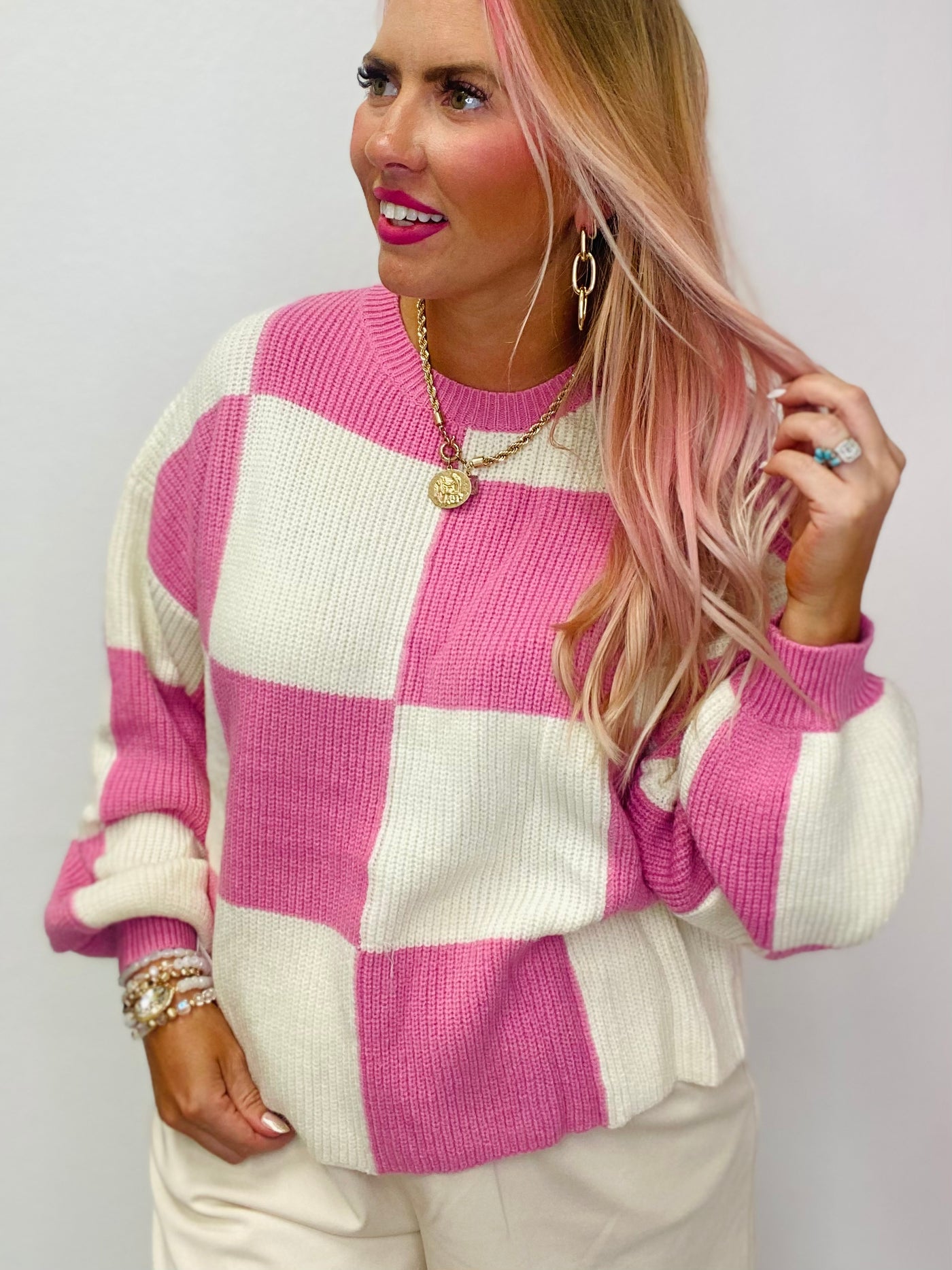 The Vana Checkered Sweater