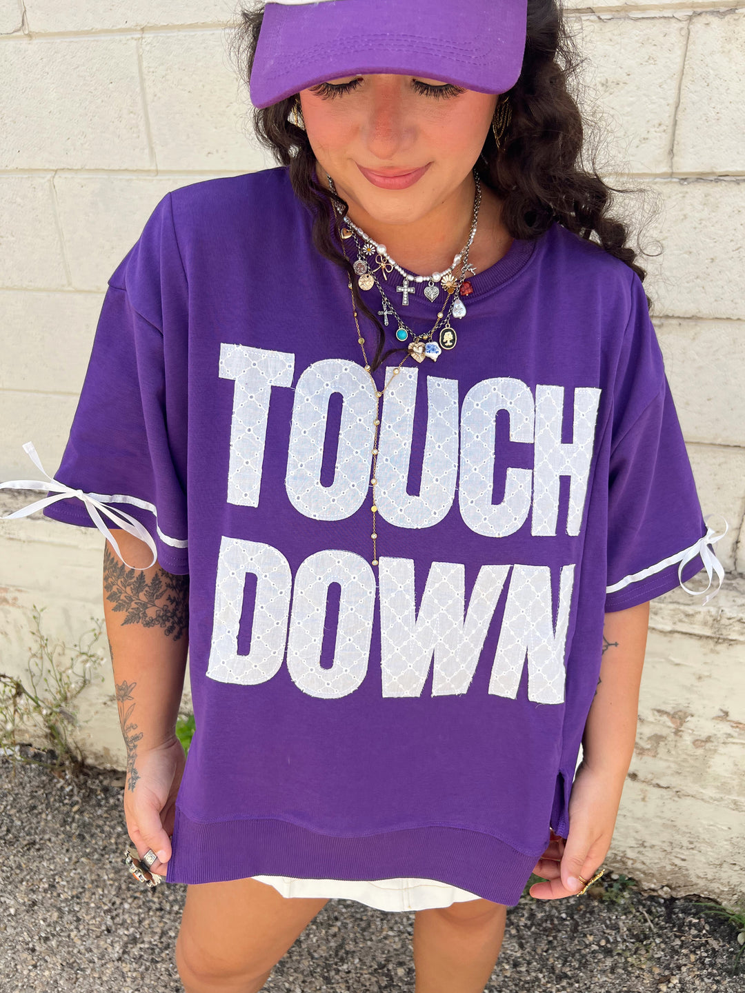 Touchdown & Bows Jersey Top