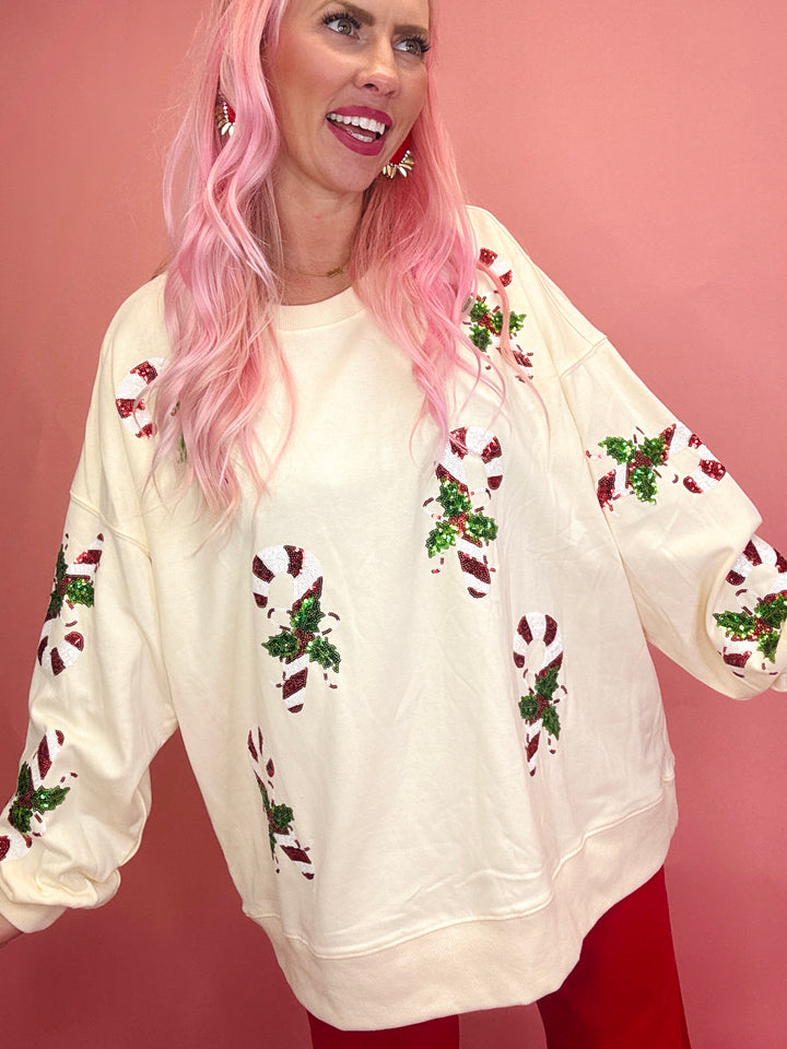 Candy Cane You Not Christmas Sweater