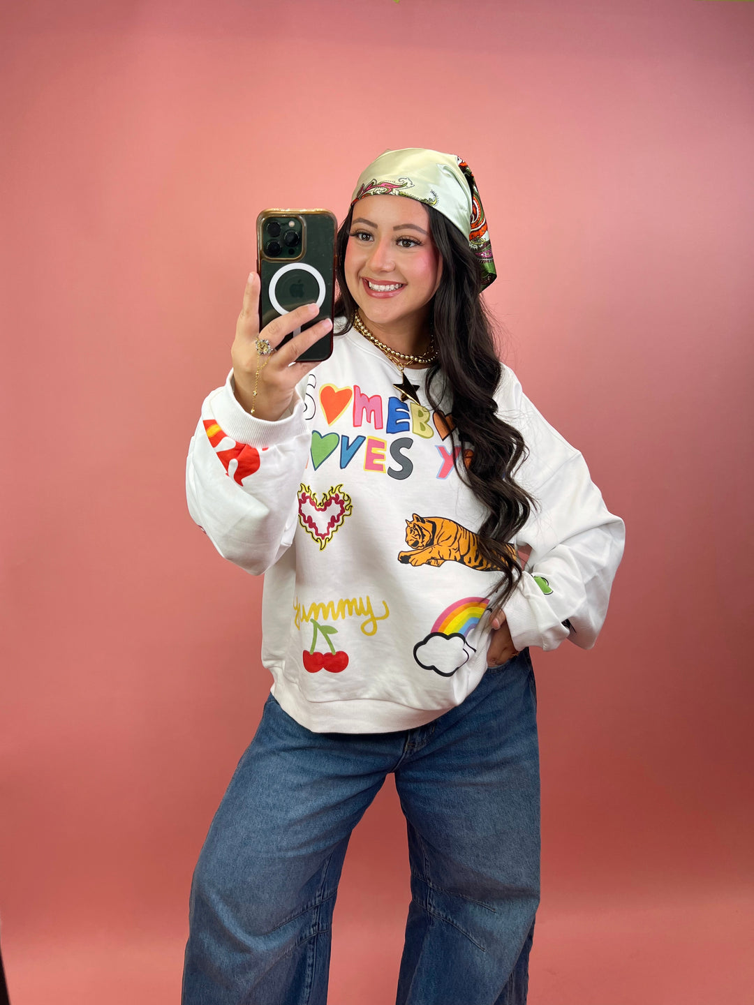 Somebody Loves You Graphic Sweater