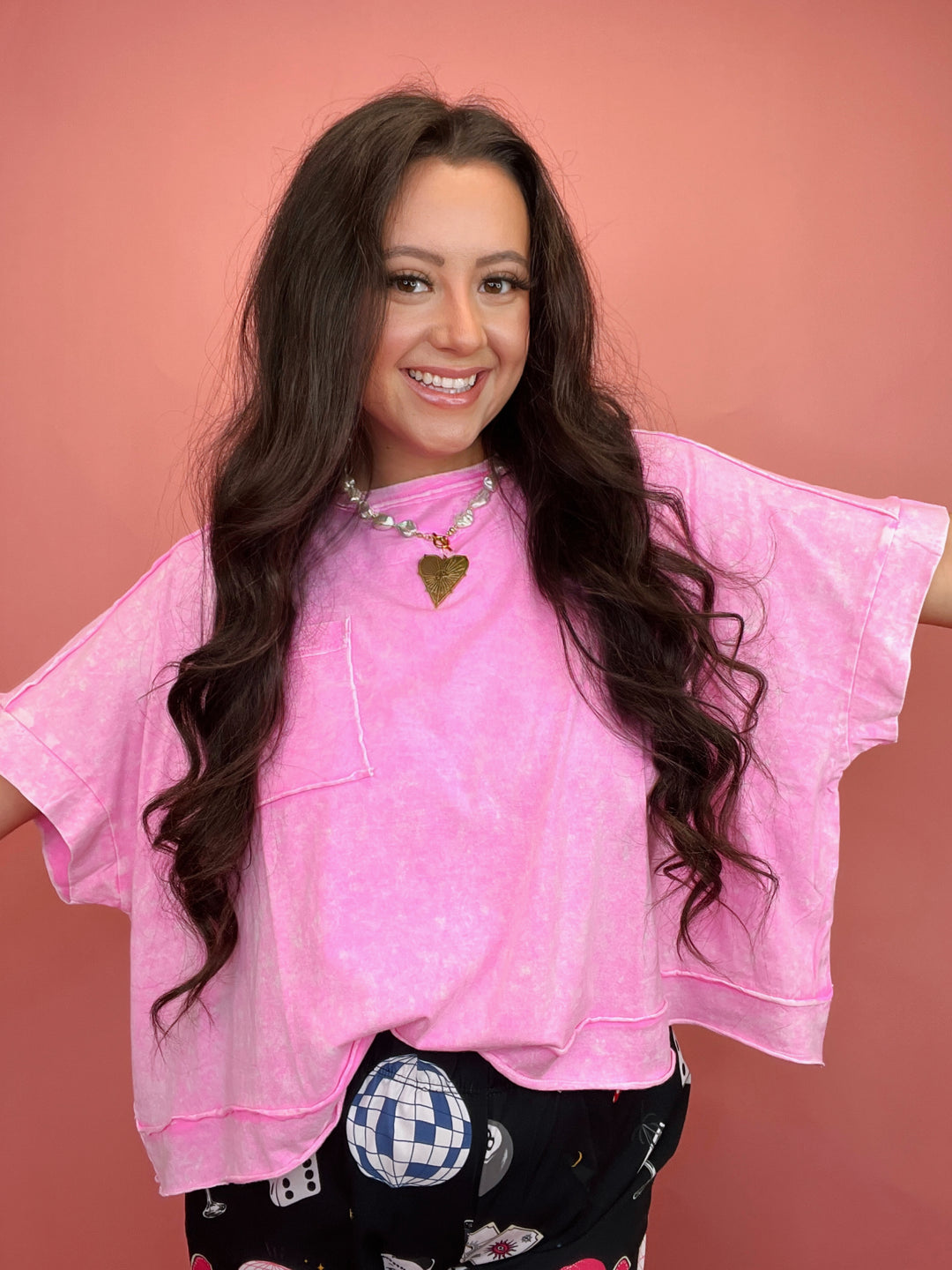 The Halo Washed Oversized Crop Tee