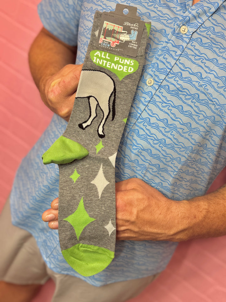 All Puns Intended Men's Socks