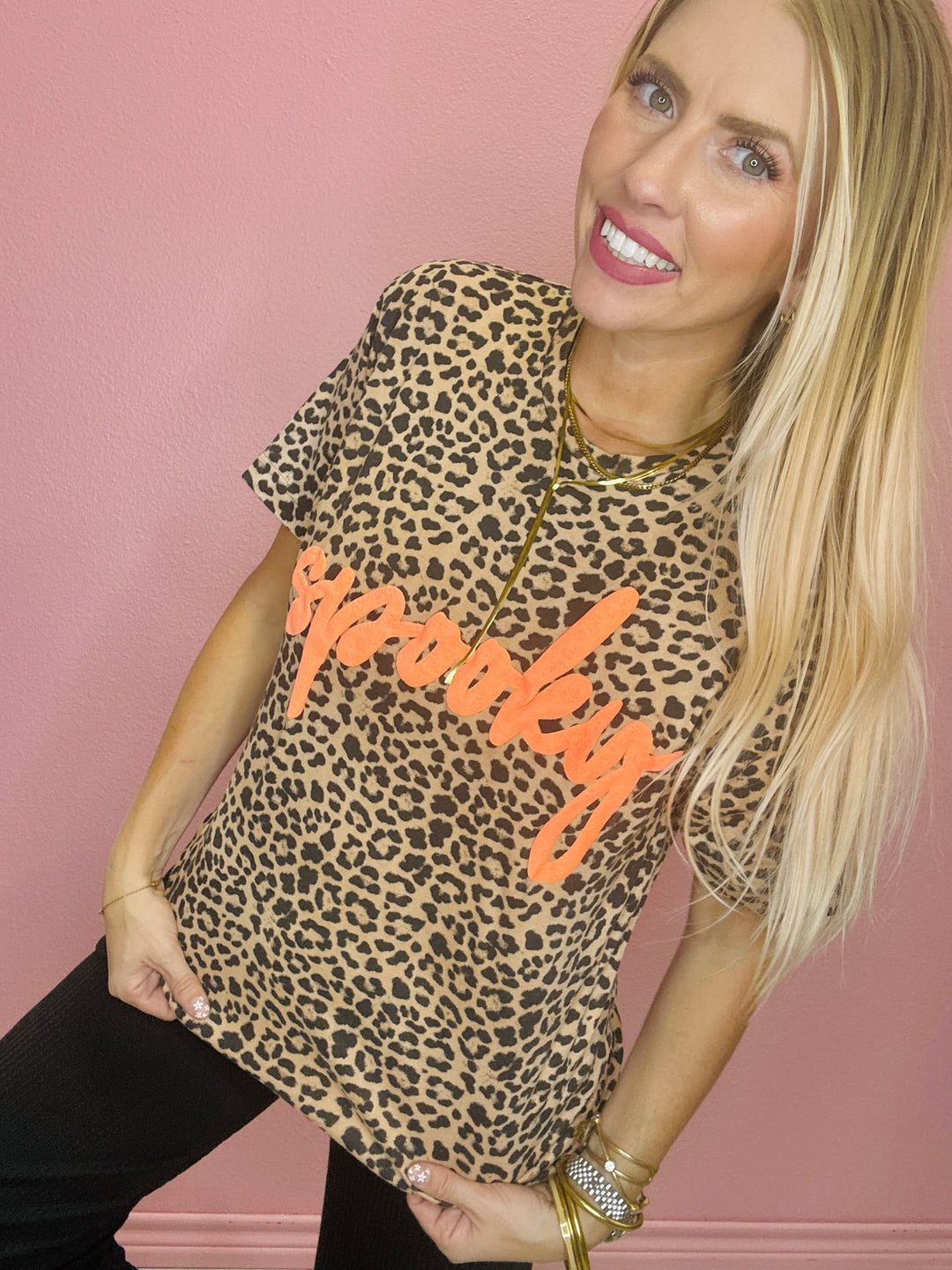 Spooky Leopard Graphic Tee