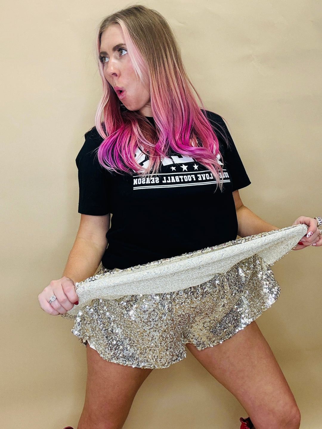 All That Glitters Sequin Skort