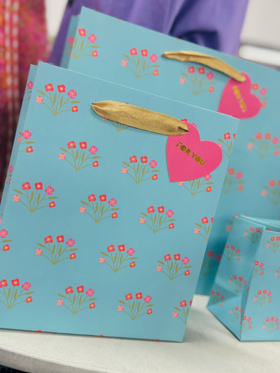 Blue Bouquets Gift Bag