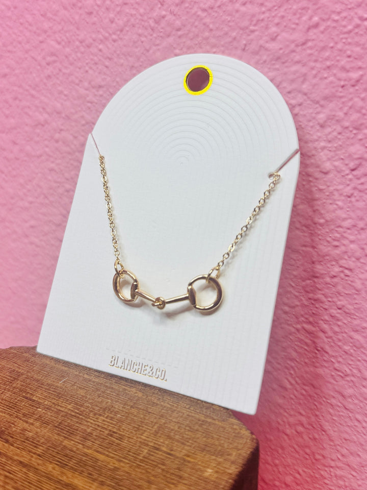 Simply Golden Horsebit Necklace