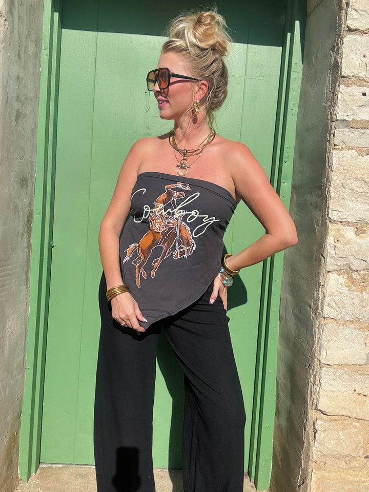 Cowboy Saddle Up Bandana Top