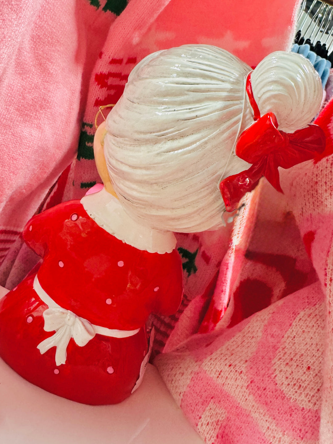 Sitting Retro Mrs. Claus