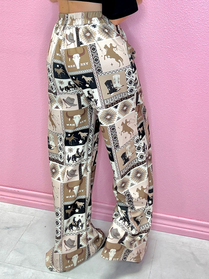 The Nora Taupe Western Pants