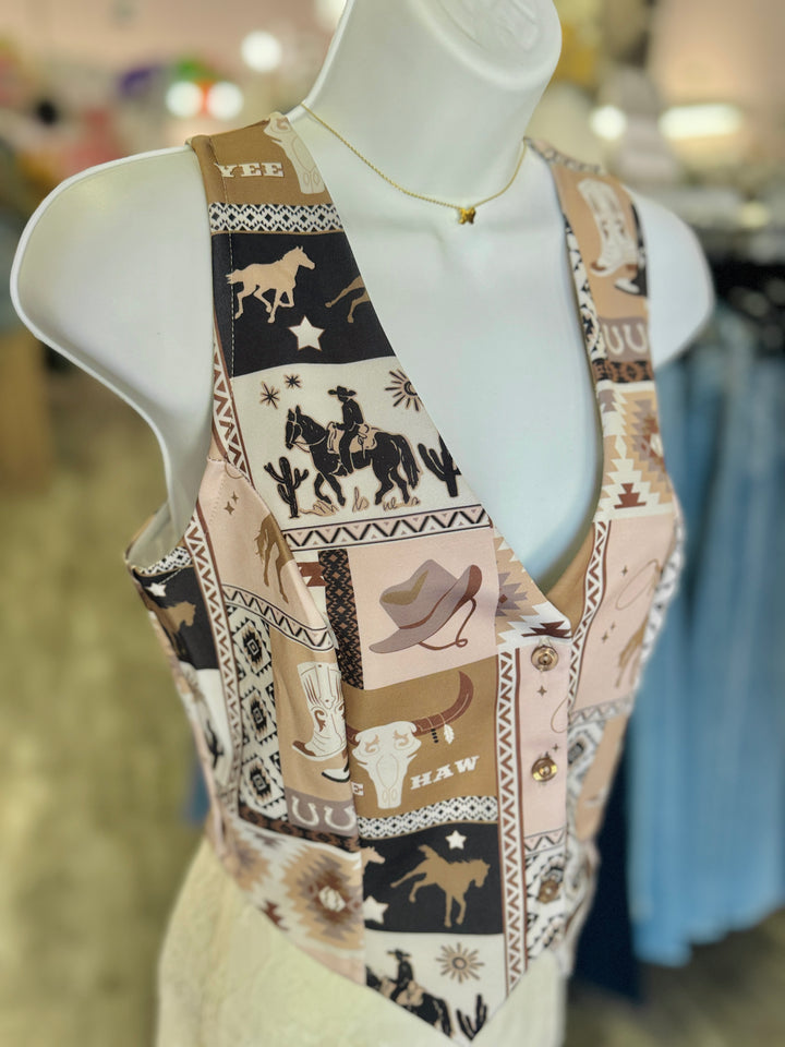 The Nora Taupe Vest