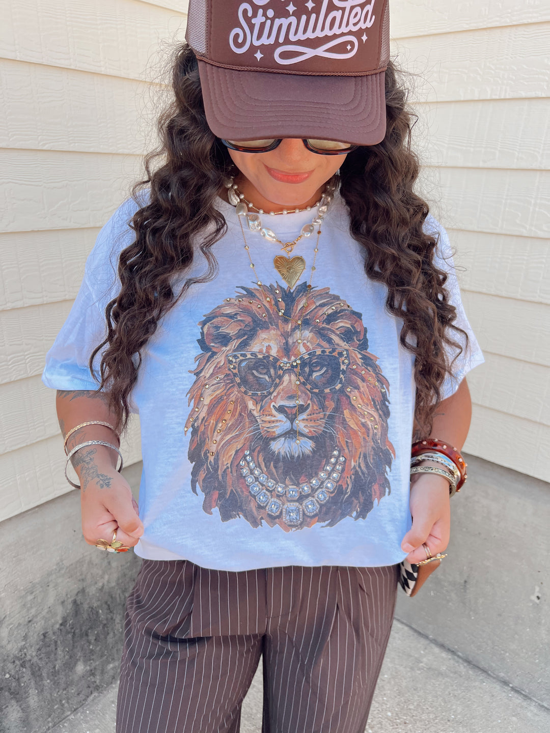 Roar & Radiance Lion Rhinestone Tee