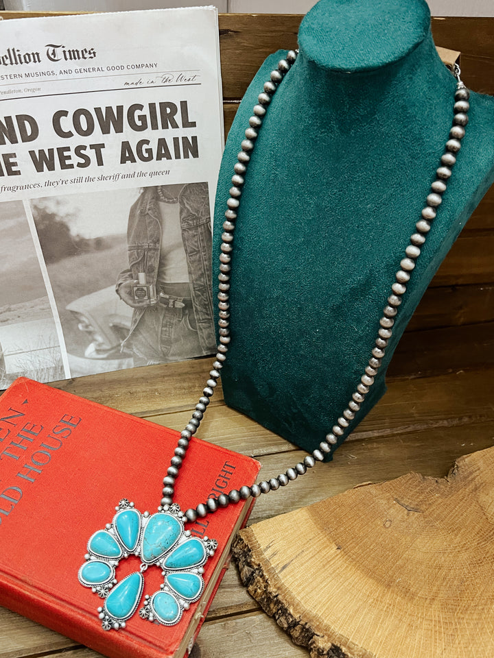Stellar Teardrop Turquoise Necklace