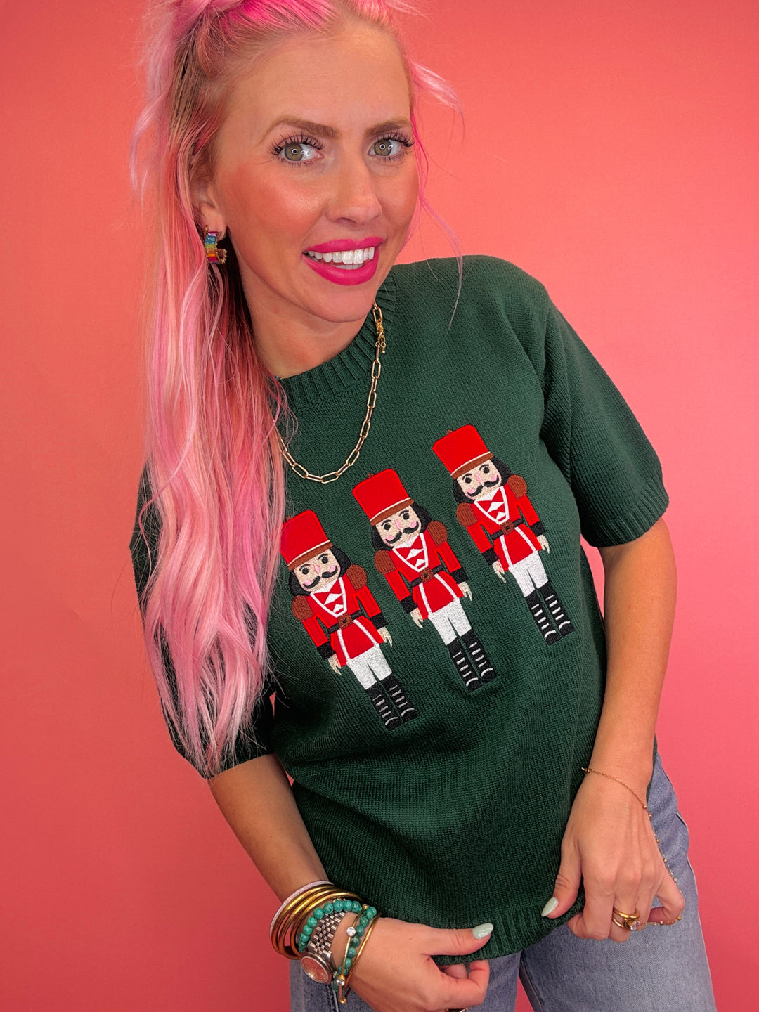 The Green Nutcracker Sweater