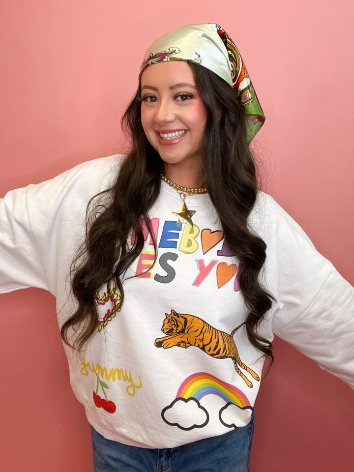 Somebody Loves You Graphic Sweater