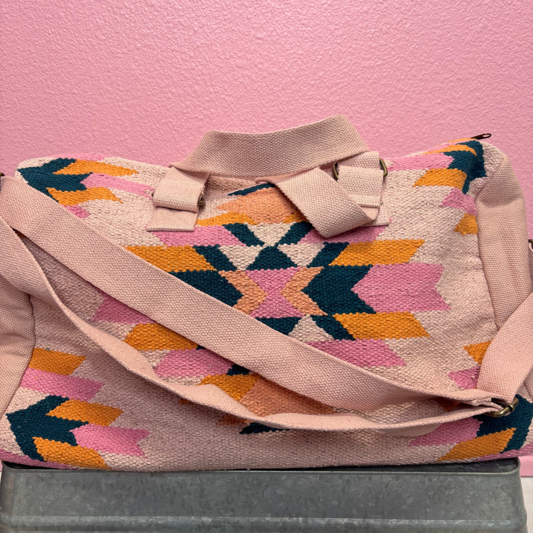 Pink, Teal & Orange Aztec Duffel