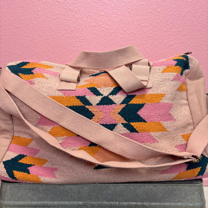 Pink, Teal & Orange Aztec Duffel
