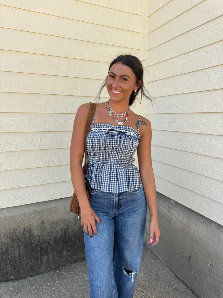 Summer Nights Gingham Tank