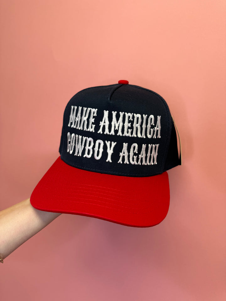 Make America Cowboy Again Embroidered Trucker Hat