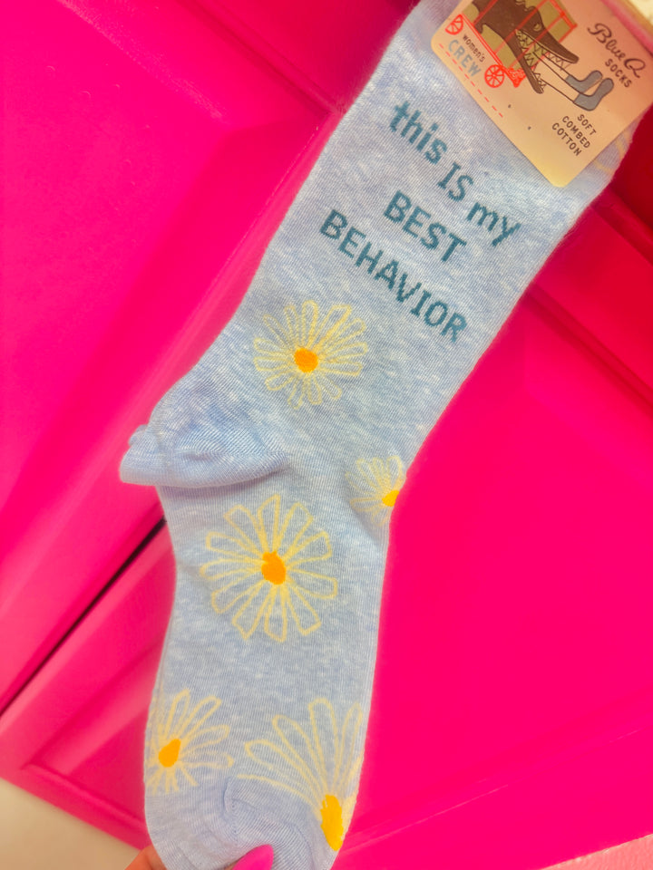My Best Behavior Crew Socks