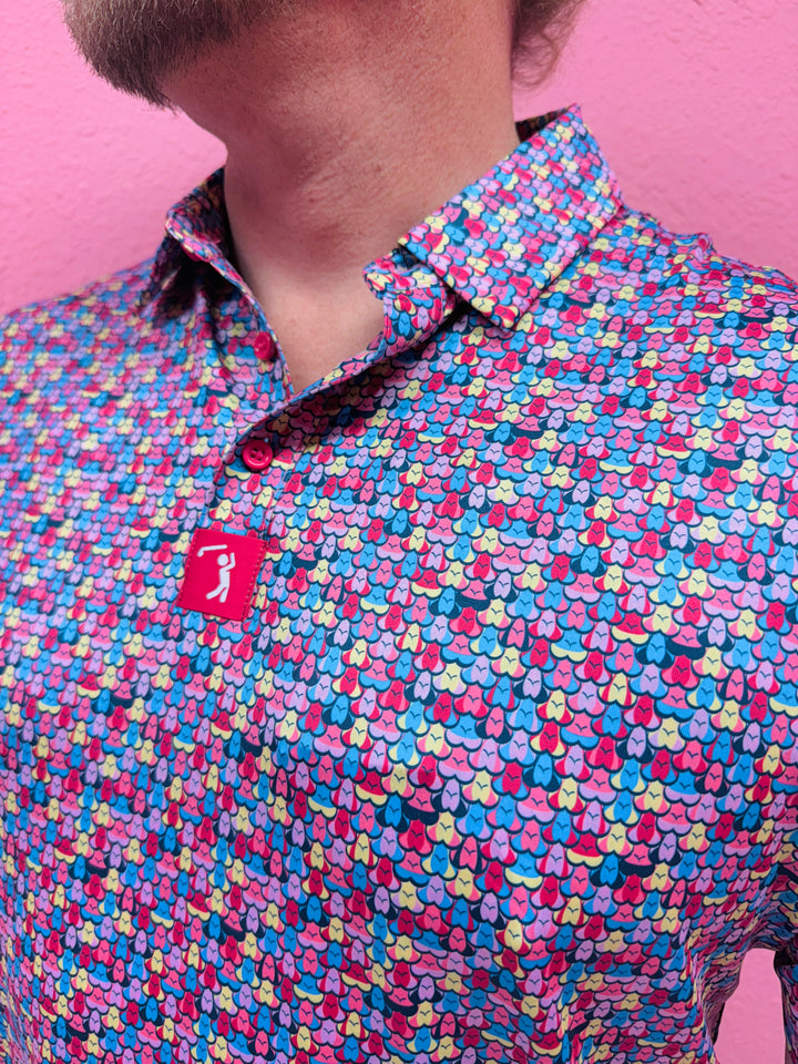 Eyes Up Here Shagadelic Men’s Polo Shirt