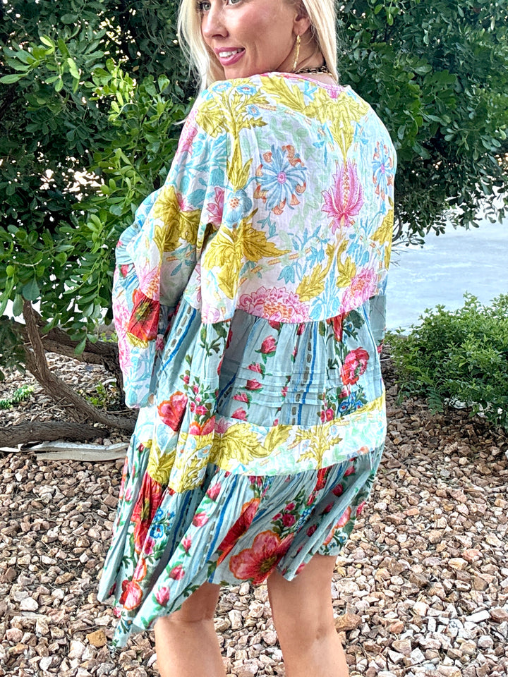 The Coastal Charm Patchwork Dress