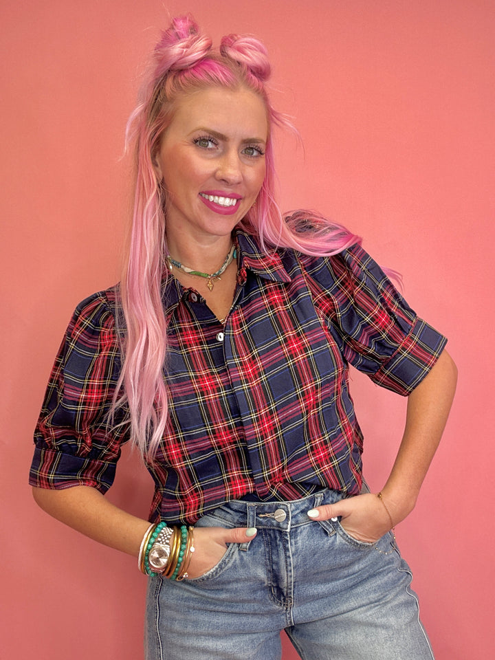 The Torrance Plaid Top