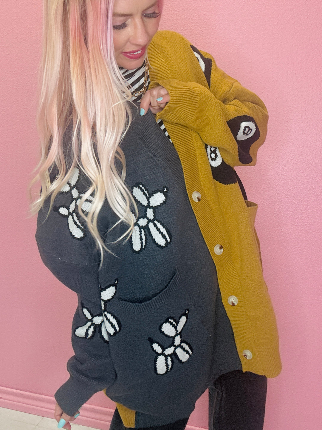 8 Ball & Balloon Dog Cardigan