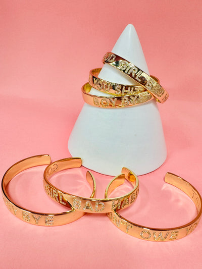 Bad Influence 18K Gold Bangle Bracelet