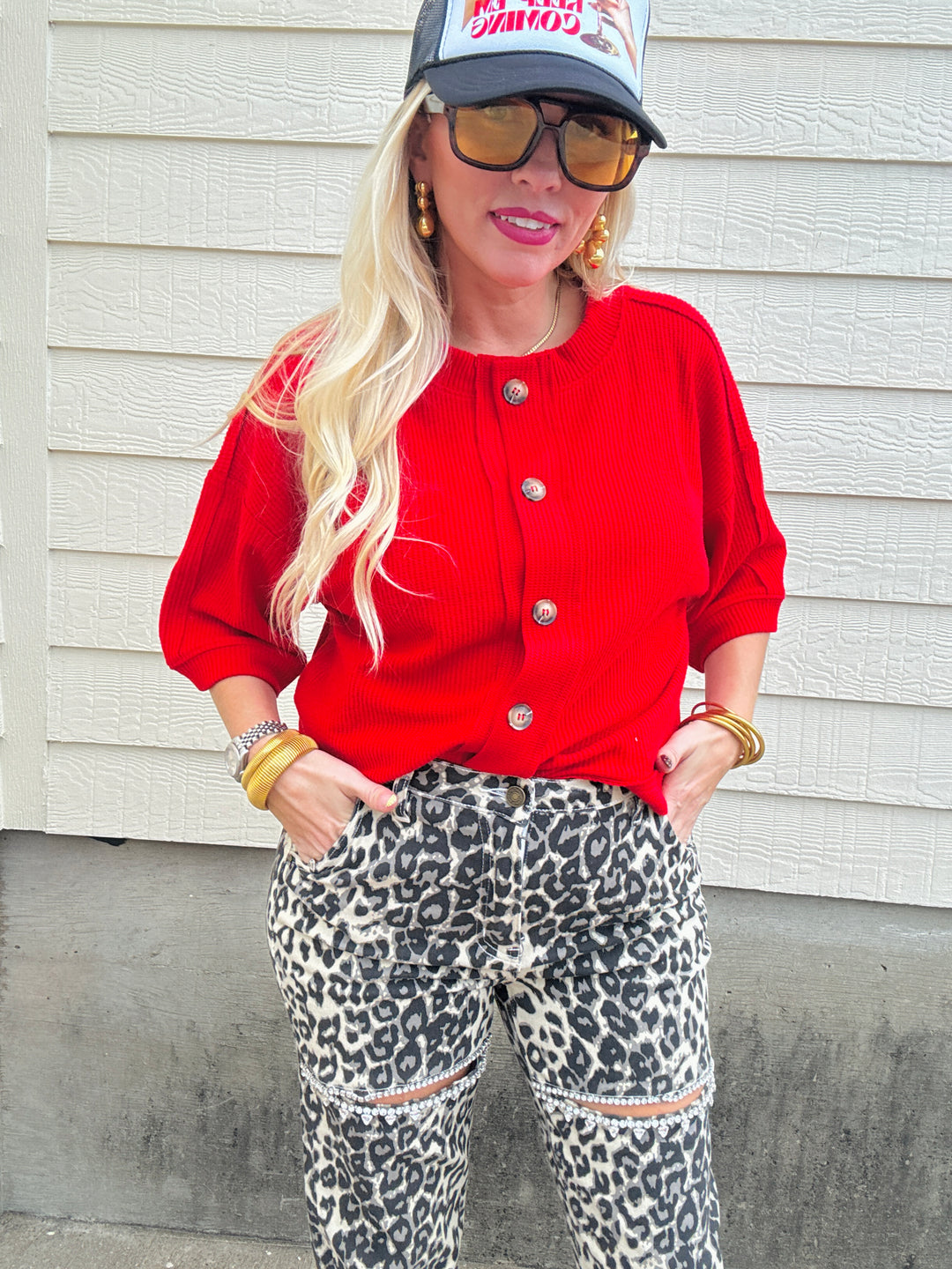 Early Mornings Button-Up Top