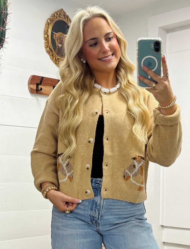 Wild at Heart Horse Cardigan