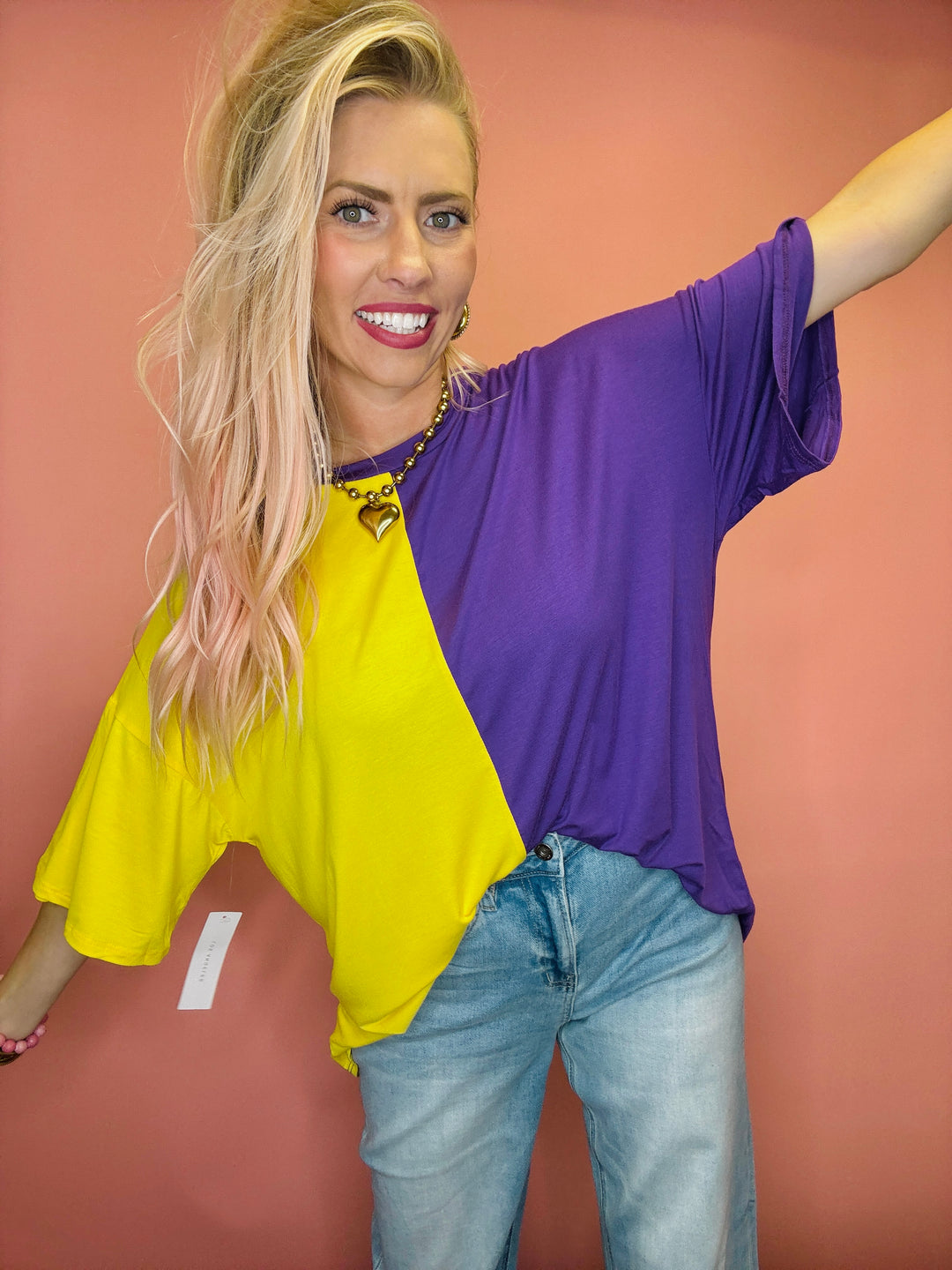 Purple & Yellow Game Day Top