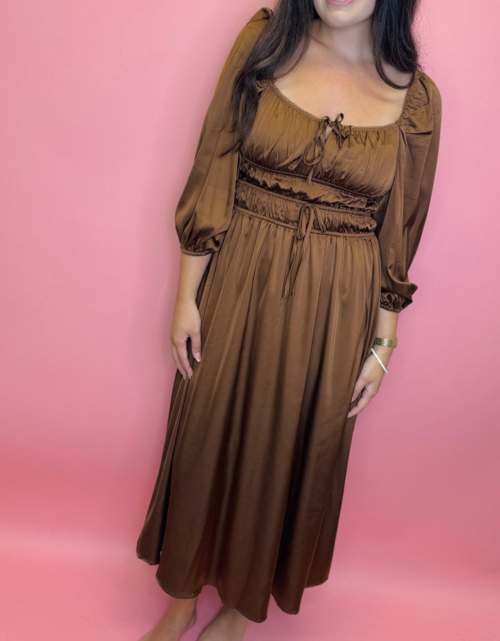 Cold Brew Satin Dress