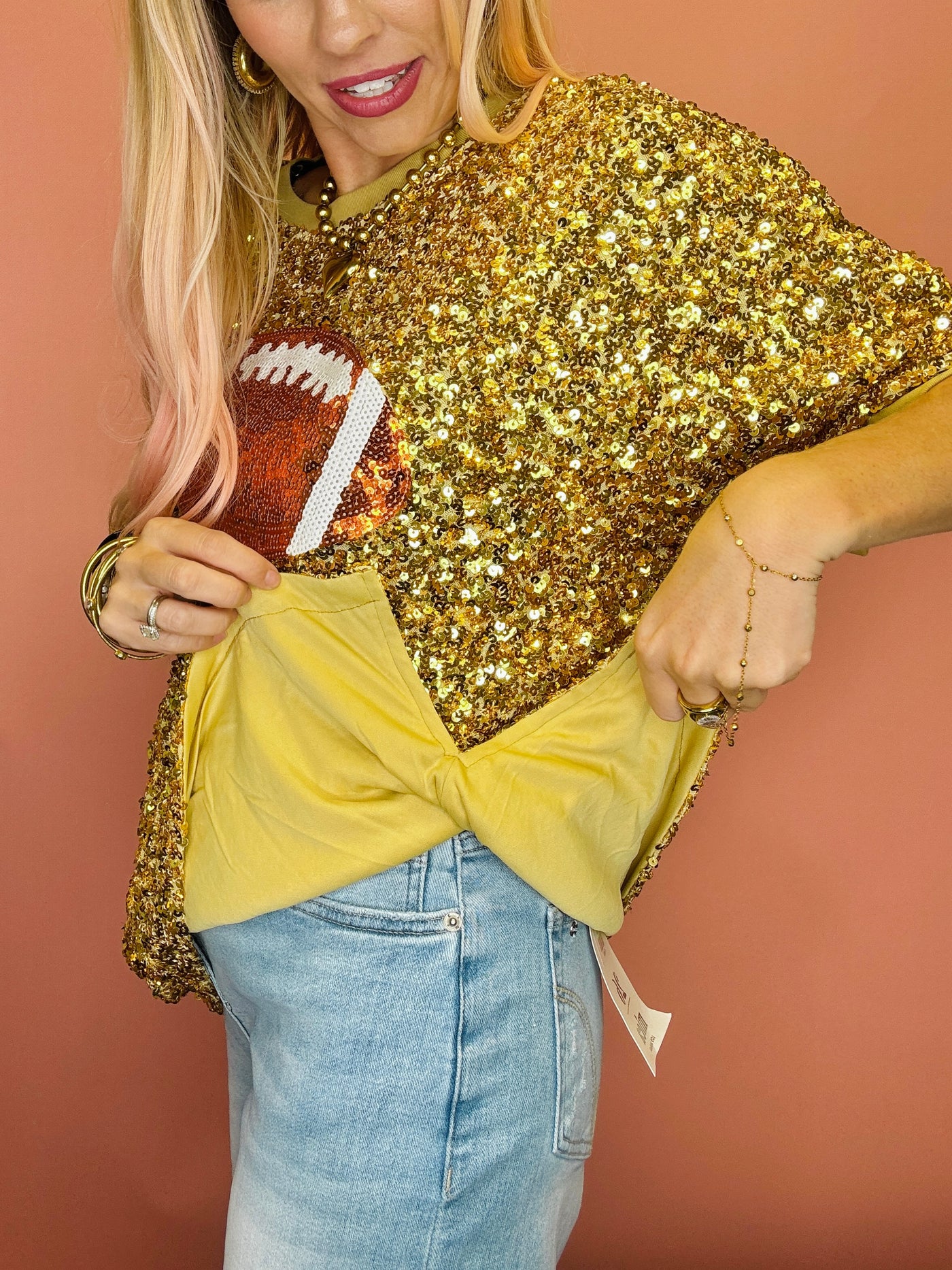 Game Day Football Sparkly Top