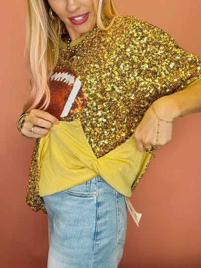 Game Day Football Sparkly Top