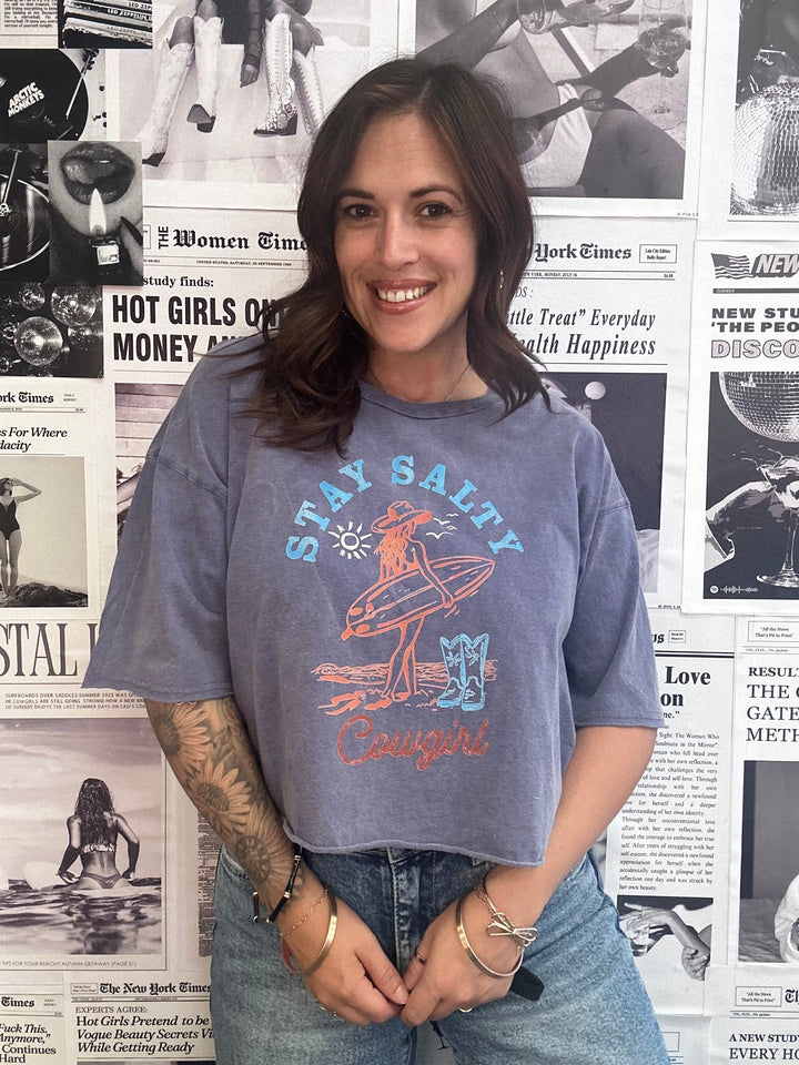 Stay Salty Crop Graphic Tee